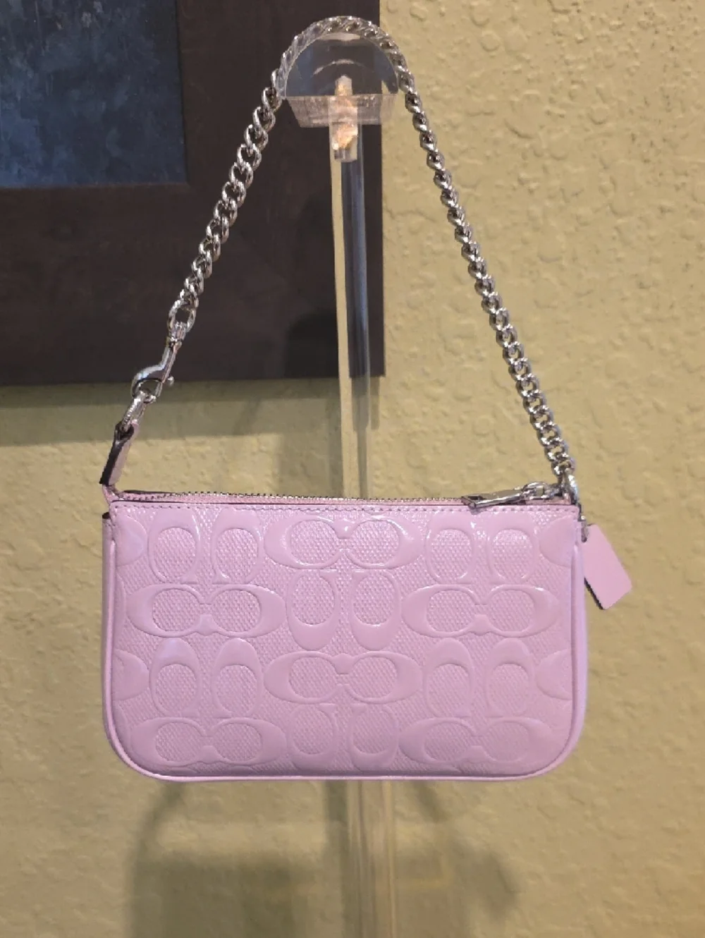 Coach Lavender/Purple Patent Mini Wristlet with Chain Strap - NWT - Picture 5 of 13